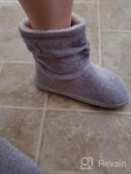img 1 attached to Cozy Women'S Chenille Knit Slipper Boots With Plush Fleece And Memory Foam For Ultimate Comfort At Home review by Harry Ashcraft
