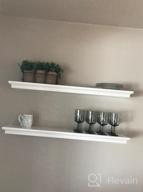 img 1 attached to AHDECOR Deep Floating Shelves Display Ledge Shelf With Invisible Blanket, 24 In, White review by Audrey Ortiz
