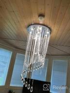 img 1 attached to Luxurious 7-Light K9 Crystal Raindrop Chandelier - Modern Pendant Ceiling Light Fixture By Saint Mossi - H71" X D24 review by Gary Hall