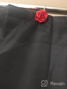 img 6 attached to Занавеска для душа "Красная роза" с крючками, 72 "WX 72 " H - декоративная занавеска для ванной с цветочным принтом для подарка на День святого Валентина