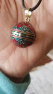 img 1 attached to 🤰 EUDORA Harmony Ball Necklace: Vintage Colorful Music Chime Bell Pendant for Pregnancy, 30" & 45" Long Cord review by Antonio Fox