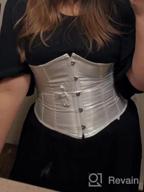 img 1 attached to Plus Size Waist Training Corset Bustier: Zhitunemi Women'S Satin Underbust Cincher review by Briana Fisher