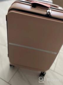 img 7 attached to 20" PC Hard Case Suitcase Spinner Wheels TSA Lock Laptop Pocket Business Travel Rolling Luggage Grayish White