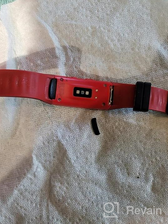 img 1 attached to Upgrade Your Samsung Gear Fit2 With NotoCity Silicone Replacement Bands In Black-Red, Large Size review by Adam Gray