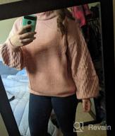 img 1 attached to Miessial Women'S Elegant Crew Neck Lantern Sleeve Knit Jumper Pullover Top review by James Mangum
