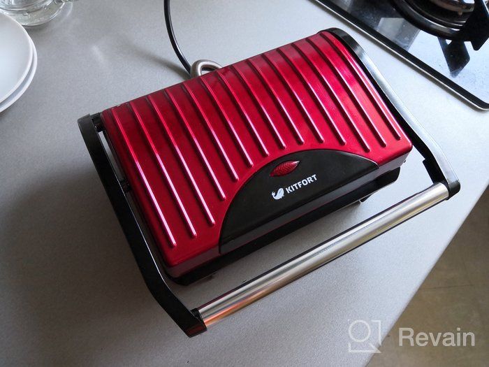 img 1 attached to Sandwich maker Kitfort KT-1609 Panini Maker, red review by Agata Zimka Semeniuk ᠌