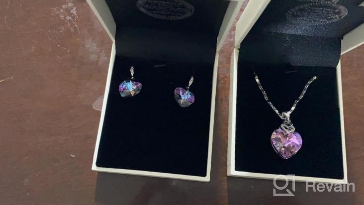 img 1 attached to 💖 Amethyst Pink Heart Crystal Earrings for Women, Drop Dangle Fishhook Earrings - Perfect Mother's Day Gifts for Her! review by Maggie Bortolussi