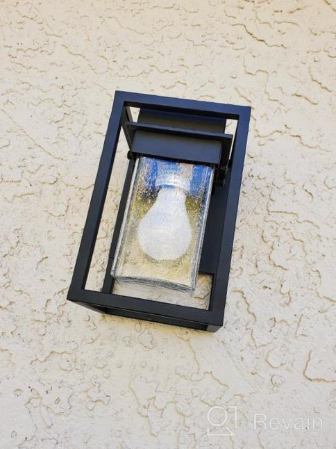 img 1 attached to Osimir Outdoor Wall Sconce 2 Pack, Modern 1-Light Outdoor Wall Lighting Fixtures In Black Finish With Bubble Glass Lamp Shade, Outdoor Patio Porch Wall Mount Light 2103-1W-2PK review by Gordie Johnson