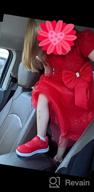 картинка 1 прикреплена к отзыву Элегантное платье для маленьких девочек на Рождественскую вечеринку с бантом из атласной кружевной фатиновой ткани - подходит для роли подружки невесты, свадебных торжеств, возраст 2-8 лет от Mary Arakaki