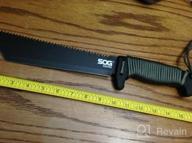 img 1 attached to Get The Ultimate Survival Tool With SOG SOGfari Tanto Machete - 10 Inch Full Tang Blade For Brush Clearing, Wood Chopping And Crop Harvesting review by Mark Hayes