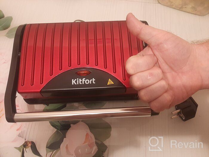 img 1 attached to Sandwich maker Kitfort KT-1609 Panini Maker, red review by Wiktor Uhlig ᠌