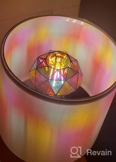 img 1 attached to I-SHUNFA Stained Glass Edison LED Light Bulb , E26 Standard Base 6 Watts Heatless G95 Globe Shape LED Light Bulbs For Home Party, Recreation Room,Balcony,Garden,Christmas Decoration review by Joshua Nation