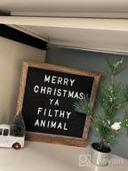 img 1 attached to 🌿 10x10 Rustic Wood Frame Double Sided Felt Letter Board - Includes 750 Precut Letters, Months & Days, Extra Cursive Words - Wall & Tabletop Display - Letters Organizer - Farmhouse Wall Decor Message Board review by Jesse Blair
