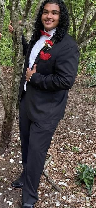 img 1 attached to 🎩 Elegant Coofandy Men's Tuxedo Jacket: Perfect for Weddings, Dinners, Proms, and Parties! review by Muhammad Balding
