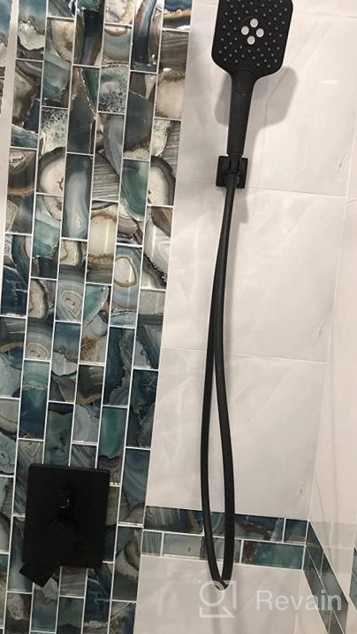 img 1 attached to Oil Rubbed Bronze Gabrylly Shower System W/ 10" Rain Head & 3-Setting Handheld - Wall Mount Tub Faucet Set review by Avishai Menon