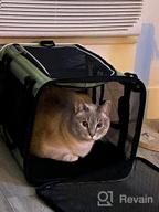 img 1 attached to Top Load Pet Carrier For Large, Medium Cats, 2 Cats And Small Dogs With Comfy Bed. Easy To Get Cat In, Escape Proof, Easy Storage, Washable, Safe And Comfortable For Vet Visit And Car Ride review by Derick Carpenter