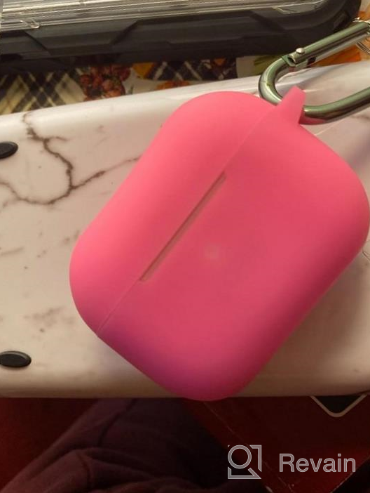 img 1 attached to Protect Your Apple AirPods With Hamile Silicone Case - Shockproof Cover & Keychain Included In Lilac For AirPods Pro 2019 review by Josh Thompson