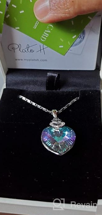 img 1 attached to Women's Heart Crystal Necklace - Elegant Gift Box Included - Dainty Pendant for Anniversary, Christmas, Mother's Day - Ideal Jewelry for Her review by Kevin Overturf
