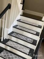 img 1 attached to Upgrade Your Stair Safety With SUSSEXHOME Polypropylene Carpet Strips - Easy To Install Runner Rugs W/ Double Adhesive Tape - Set Of 7 Decorative Mats In Brown review by Devin Perry