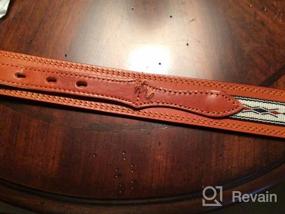 img 5 attached to Handcrafted Western Ranger Belt - Floral Tooled Basketweave Design - Genuine Full Grain Leather - Made In The USA