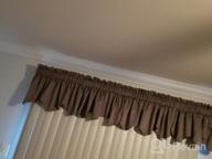 img 1 attached to Enhance Your Home Privacy And Style With H.VERSAILTEX 4 Panels Blackout Scalloped Valance Curtains, 52" W X 18" L – Dove Gray review by Beth Smith