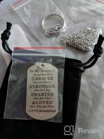 img 6 attached to Gift Your Child this Inspirational Dog Tag Necklace from Dad or 🐶 Mom for their Birthday - Always Remember You are Braver Than You Believe