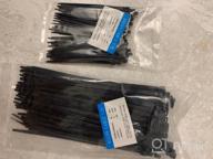 img 1 attached to Heavy Duty 8 Inch Nylon Self-Locking Cable Zip Ties - 100 Pack In Black review by Wesley Bell