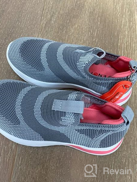 img 1 attached to 👧 Engtoy Kids Slip-on Sneakers: Lightweight Athletic Shoes for Boys & Girls - Comfortable, Stylish & Easy to Put on! Perfect for Walking & Running (Toddler/Little Kid/Big Kid) review by Matthew Henderson
