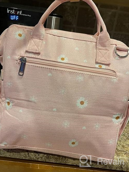 img 1 attached to Insulated Lunch Bag For Women - Large Flower Lunch Tote With Removable Shoulder Strap And Multiple Pockets - Perfect For Work, School, Picnics, Hiking And Beach Trips review by Brent Rosecrans