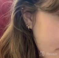 img 1 attached to 14K Gold Plated Hoop Huggie Earrings For Women & Men - Micuco Hypoallergenic Tiny Cartilage Jewelry review by Jorge Bryant