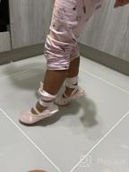 img 1 attached to STELLE Ballet Slippers Gymnastics Ribbon Girls' Shoes review by Darrion Hudson