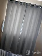 img 1 attached to Thermal Blackout Curtains For Living Room - MIUCO Greyish White Panels With Grommet Design And Tie Backs, Set Of 2 - 52X84 Inches review by Ricky Lahoti