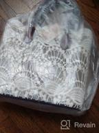 img 1 attached to Vintage Off-White Cotton Lace Women'S Tote Bag - Solid Clear Handbag With Fabric review by Levi Stewart