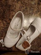 img 1 attached to DressForLess White PU Girls' Shoes with Pretty Rosettes for Flats review by Junior Rojas
