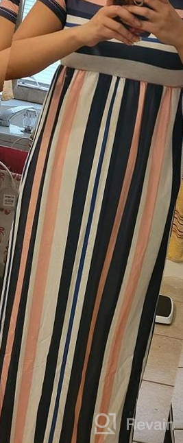 img 1 attached to Miss Bei Girls' Summer Stripe Maxi Dress with Pocket, Short Long Sleeve, Size 3-16T - Ideal for Holiday and Casual Wear review by Jessica Johnson