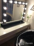 img 1 attached to Chende Hollywood Vanity Mirror With Lights, 31.5 X 25.6 Inches And Outlet, Gloss Metal Frame, Replaceable LED Bulbs, Wall Mounted Makeup Mirror For Bedroom (White) review by Gladys Aranjo
