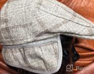 img 1 attached to Men'S Winter Wool Blend Irish Ivy Flat Newsboy Cap With Ear Flaps, 56-60CM review by Ronny Goodman