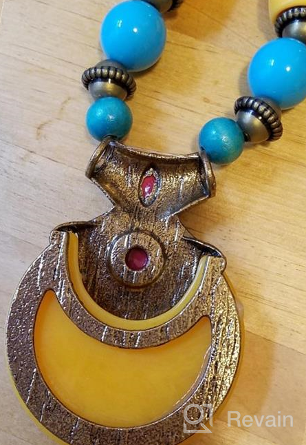 img 1 attached to Ethnadore Vintage Indian Oxidized Beaded Pendant Necklace – Statement Jewelry review by Maria Karkhanis