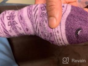 img 5 attached to FNOVCO Children's Winter Warm Wool Socks - 6 Pairs - Kids Boys Girls Animal Print Socks