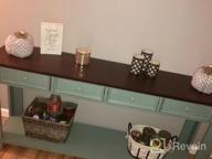 img 1 attached to Espresso Console Table With Drawers And Shelf - Ideal For Entryway, Hallway, Or Sofa Table Storage By P PURLOVE review by Danny Porter