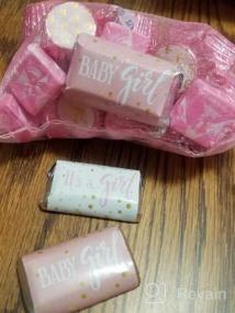 img 5 attached to 45 розовых и золотых мини-оберток для шоколадных батончиков It'S A Girl для наклеек для детского душа