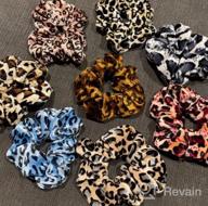 img 1 attached to Lewondr Hair Scrunchies: 6-Pack Leopard Dot Silky Faux Rabbit Fur Fluffy Elastic Rubber Bands For Winter And Holiday Hair Accessories review by Luis Thompson