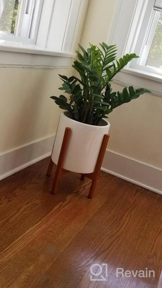 img 1 attached to 🌿 Cultivate Elegance with Our 8 Inch Glazed Ceramic Indoor Planter Pot - Perfect for Succulents, Flowers, or Bonsai review by Kevin Garcia