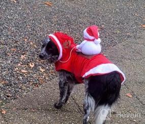 img 5 attached to XX-Large Red Santa Claus Riding Dog Costume For Christmas Party Outfit - Lewondr Pet Apparel