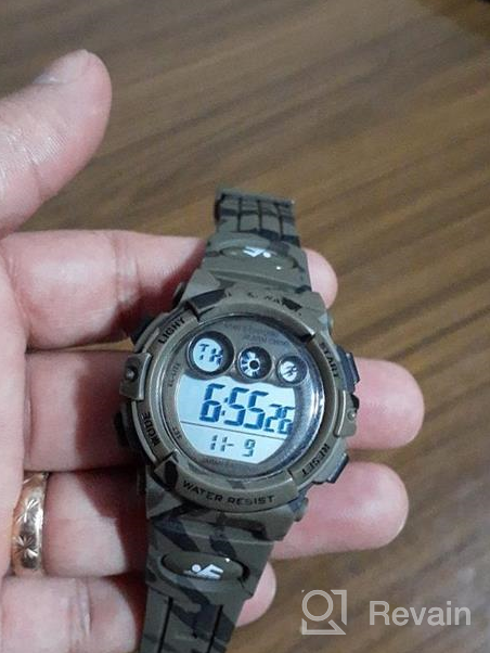 img 1 attached to Stylish and Durable GOLDEN HOUR Kids Digital Sport Watch - Waterproof, Alarm, Stopwatch - Ideal for Outdoor Activities - Ages 5-15+ review by Steven Adams