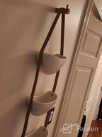 img 1 attached to Stylish Homode Wooden Coat Hooks With Gold Peg - Heavy Duty Wall Hanger For Clothes, Hats, Plants And More review by Chad Gomez