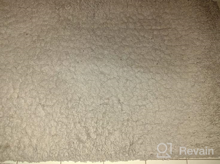 img 1 attached to ROSMARUS Grey Shaggy Bath Rug - Non-Slip, Soft And Absorbent Mat For Luxurious Bathroom Experience review by John Espindola