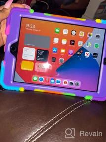 img 8 attached to Protective IPad Case With Rotating Stand, Hand Strap, And Pencil Holder - Hybrid Shockproof Cover For 9Th, 8Th, And 7Th Generation IPad 10.2-Inch (2021/2020/2019) In Purple