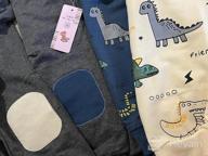 img 1 attached to Toddler Baby Boy 2PC Clothing Set - Little Dinosaur Printed Long Sleeve Tops & Pants Outfit review by Jean Ohm