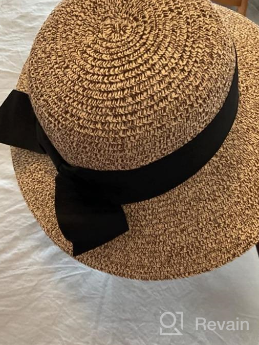 img 1 attached to Packable Large Brim Straw Sun Hat For Women With UV Protection - Ideal Women'S Sun Hat For Outdoor Activities review by Jake Solorzano